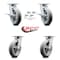 Service Caster 8 Inch Kingpinless Thermoplastic Rubber Wheel Caster Swivel Locks 2 Brakes, 4PK SCC-KP30S820-TPRRD-SLB-BSL-2-BSL-2 - alternate 3